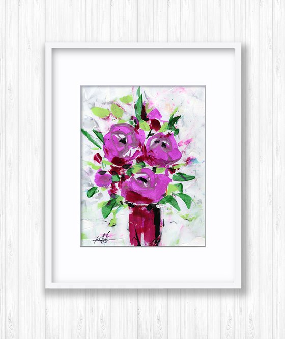 Blooms Of Joy 9 - Vase Of Flowers Painting by Kathy Morton Stanion