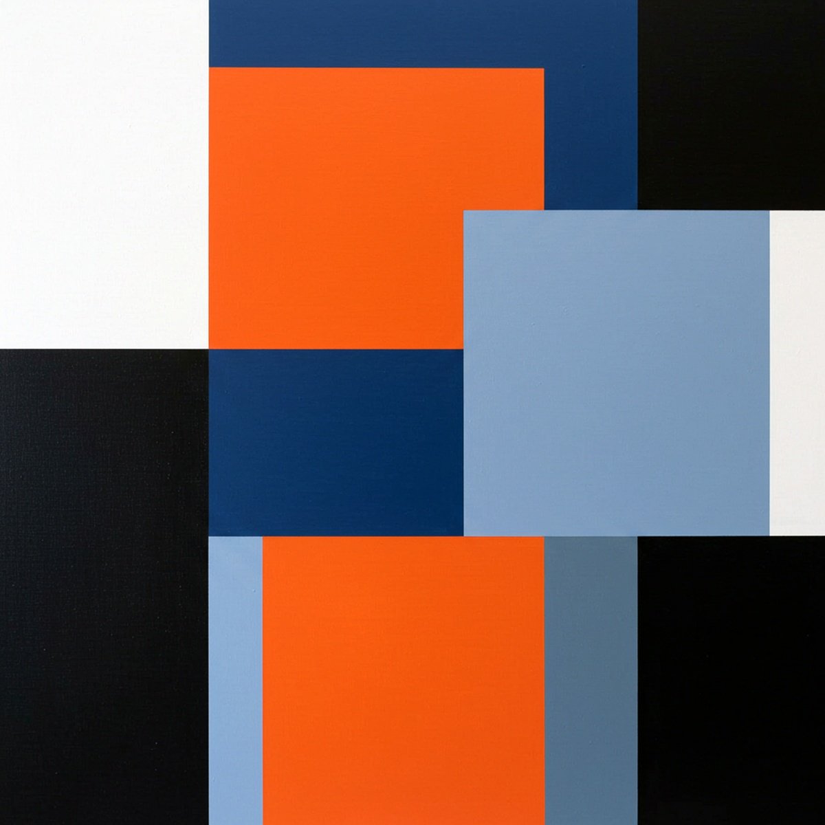 Abstract Giclee Print By Alessandro Butera, 35 X 35, Geometries In Orange, Original Artwork