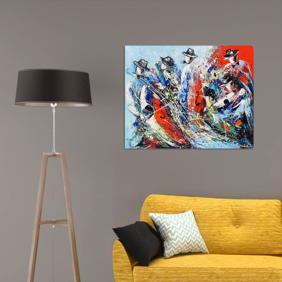 Jazz Band on Canvas