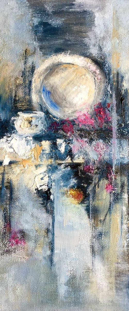 Oranges with Candle by Rebecca Pells