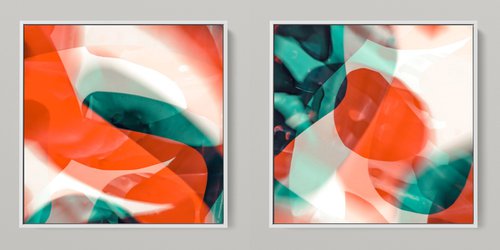 META COLOR XI - PHOTO ART 150 X 75 CM FRAMED DIPTYCH by Sven Pfrommer