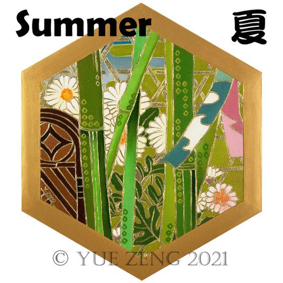 Yuzen style Summer bamboo of four season