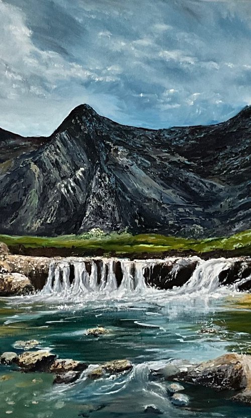 Black Cuillins and Faery pool by Robin Souter