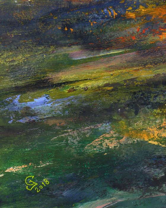 "Love behind the curtain" SPECIAL PRICE!!! Large Painting W80xH80cm
