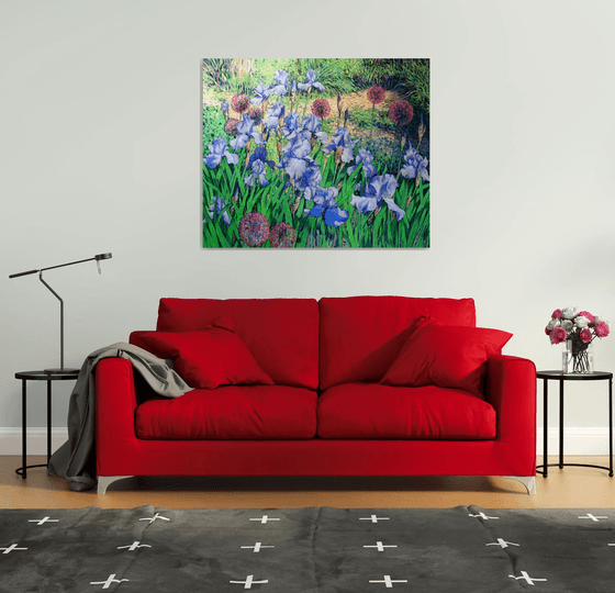 Irises dancing in the sun