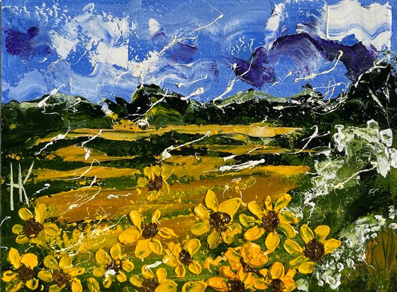 Sunflower Field Painting