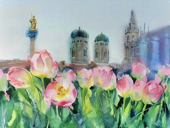 Munich cityscape serenity