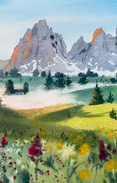 Spring in the Alps by Eugenia Gorbacheva