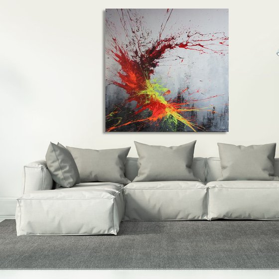 Twisting Fire II (Spirits Of Skies 100125) (100 x 100 cm) XXL (40 x 40 inches)