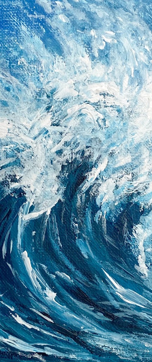 Blue Ocean Coastal Wave by Kateryna Nazarenko