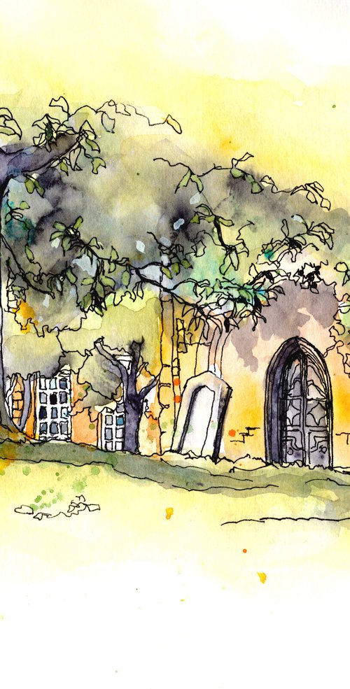 Old St Chads Churchyard, Shrewsbury by Louise Diggle