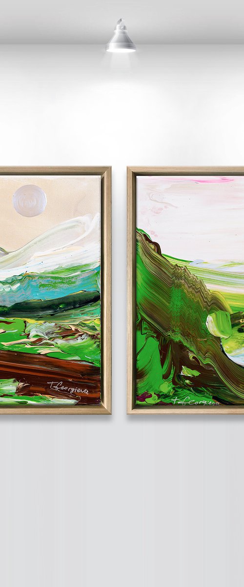 'Country no.38' diptych - FRAMED by Tatiana Georgieva