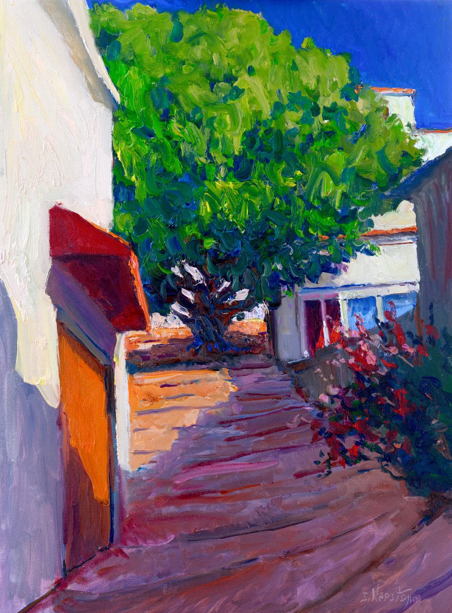 Big Tree In The Old Backyard By Suren Nersisyan, 18 X 24, Artwork For Sale On Artfinder