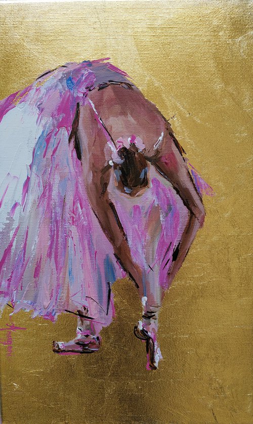Backstage 8 - Ballerina   Painting on Canvas by Antigoni Tziora