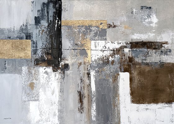 Structured Radiance. Beige Grey Gold