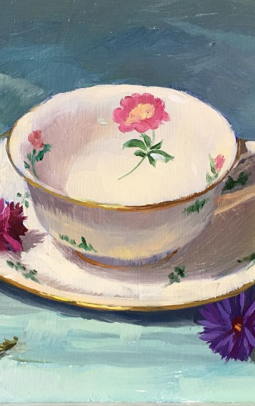 The Teacup (framed) by Ling Strube
