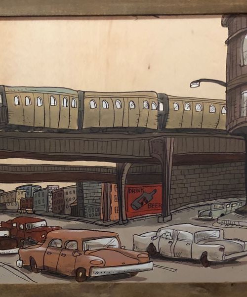 The Brown Line, 1962 by Art of Aaron Wooten