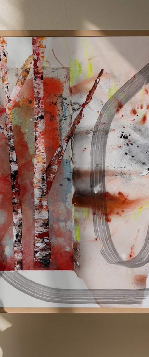 Birch Abstractions 01 by Poovi Art