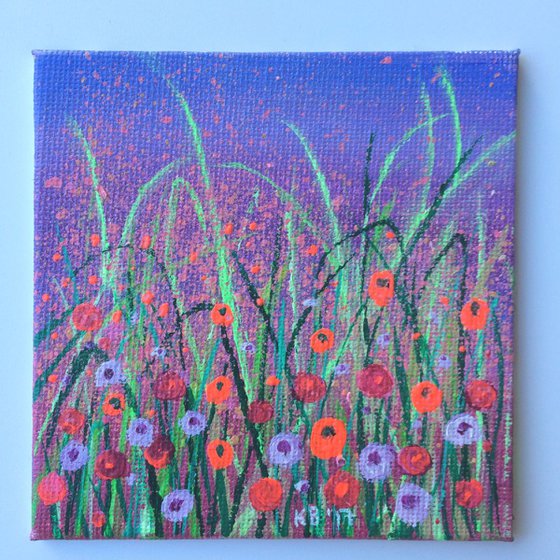 Wild Flower mini canvas