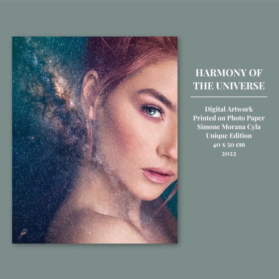 HARMONY OF THE UNIVERSE | 2022 | DIGITAL ARTWORK PRINTED ON PAPER | HIGH QUALITY | UNIQUE EDITION | SIMONE MORANA CYLA | 40 X 50 CM