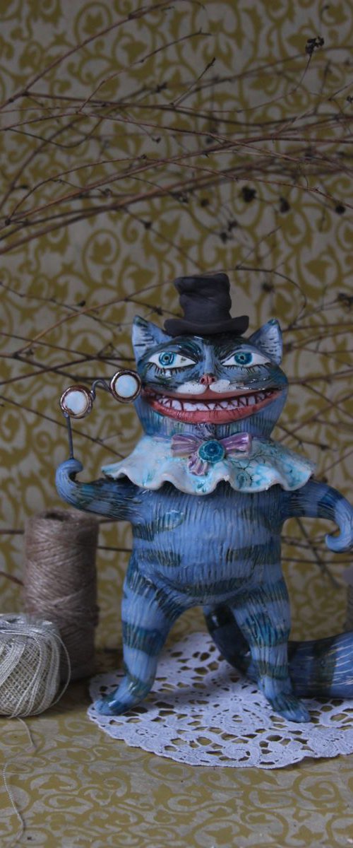 From the Alice in Wonderland. Cheshire Cat. Wall Sculpture by Elya Yalonetski by Elya Yalonetski