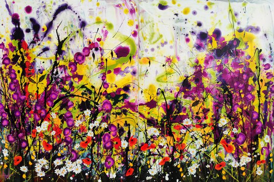 Violet Honeyday; Abstract Floral Landscape