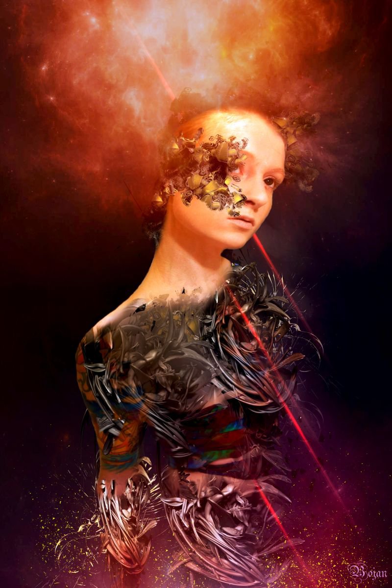 Graphic Portrait Photograph By Bojan Jevtic, 29 X 43, I