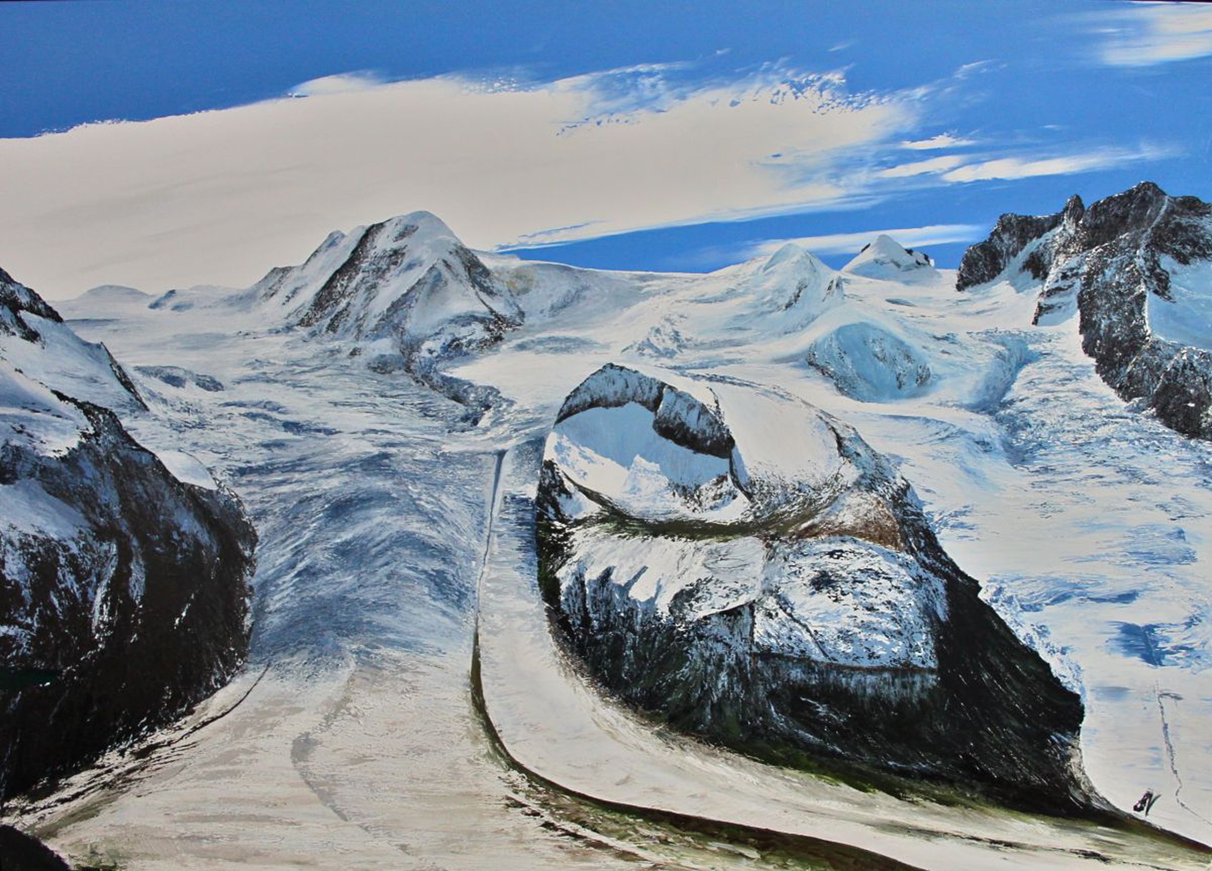 Lyskamm And The Twins Mountain Artfinder