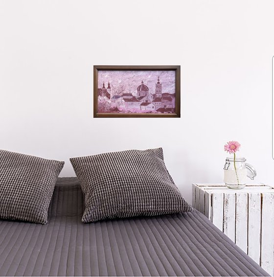 Lviv City Rooftops Original Painting