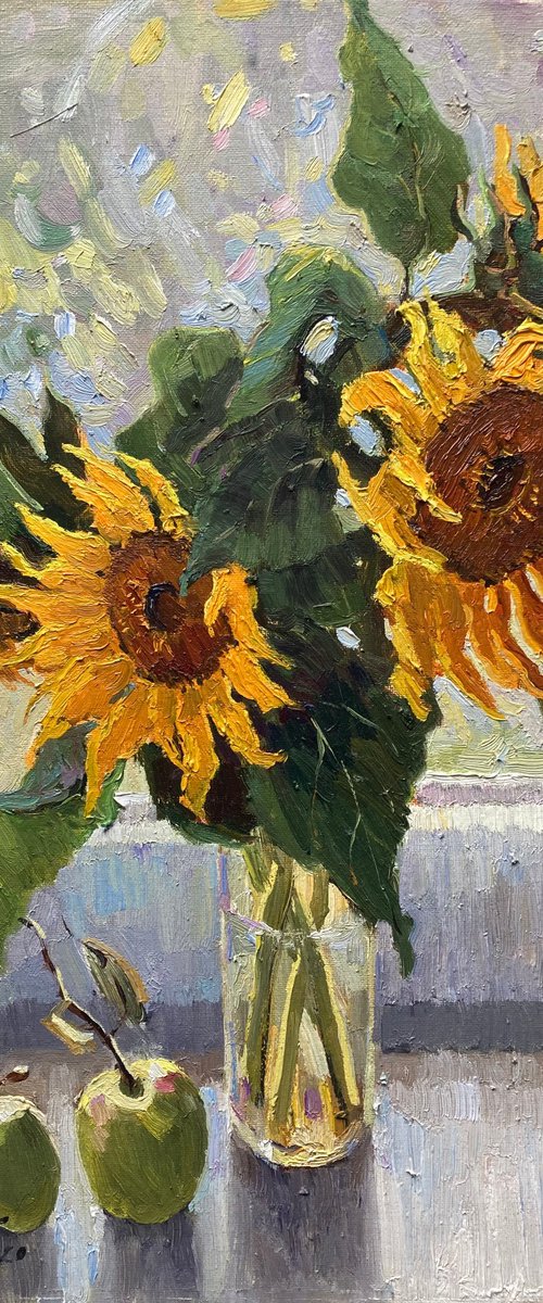 Sunflowers Still Life # 2 by Evgeniia Mekhova