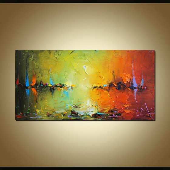 Abstract Sea , Abstract Oil Painting on Canvas