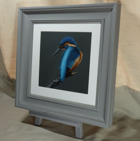 Kingfisher, Bird Artwork, Animal Art Framed