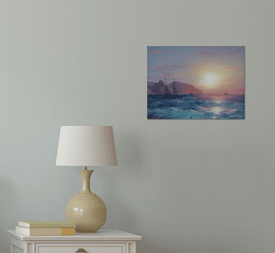 Inspired by Aivazovsky - Seascape(30x40cm, oil painting)