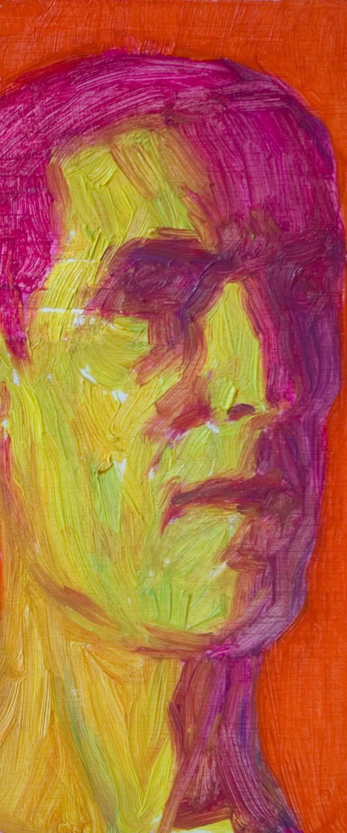 red yellow selfportrait by Olivier Payeur