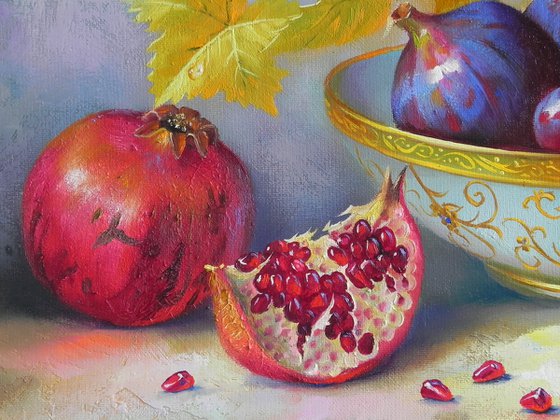 "Dessert" Oil on canvas Original art Kitchen decor