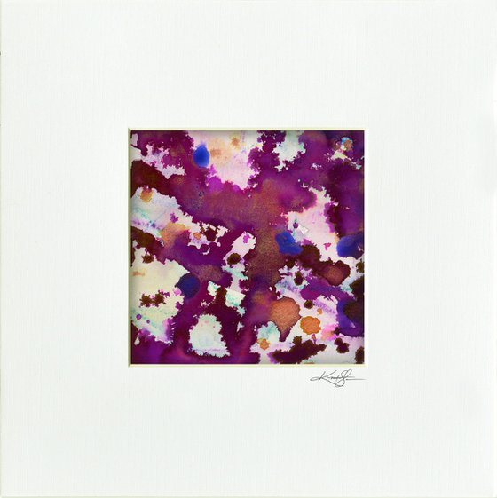 Purple Rain Collection - Set of 6 Abstract Paintings in Mats by Kathy Morton Stanion