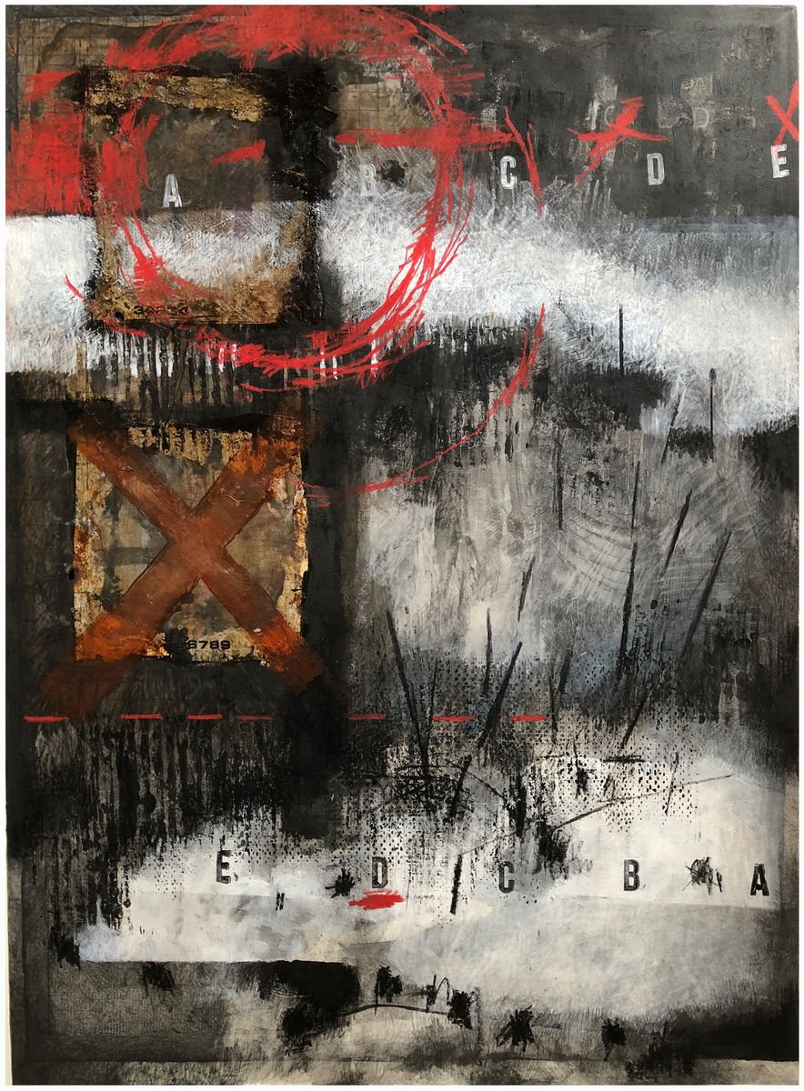 COMPOSITION NO. 164 [ RED CIRCLE] 2018 by G Kustom Kuhl