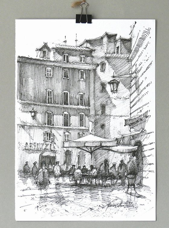 Rome, Ink pen drawing.