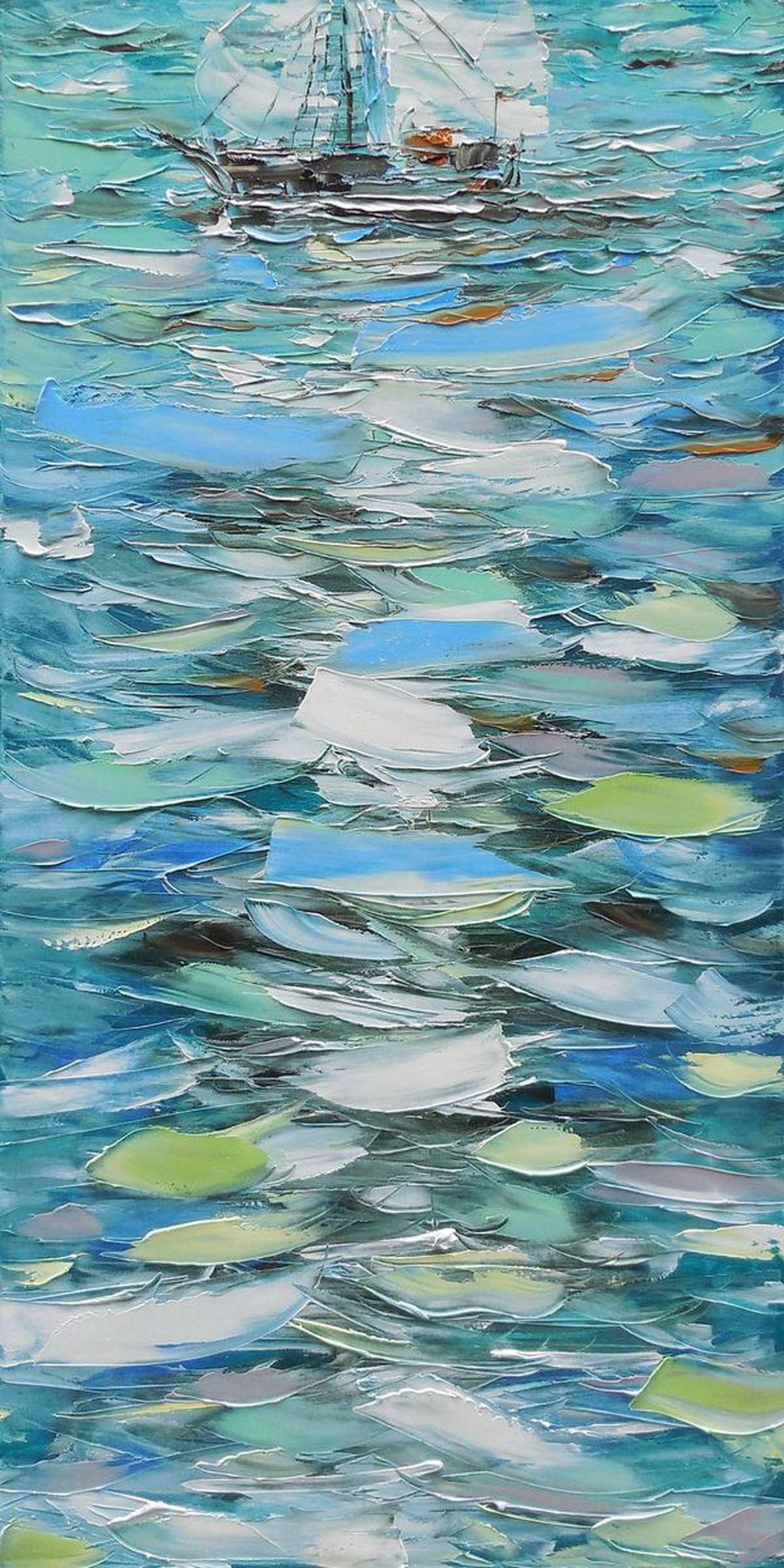 Sea Catch Palette Knife Impasto Painting Impre Artfinder