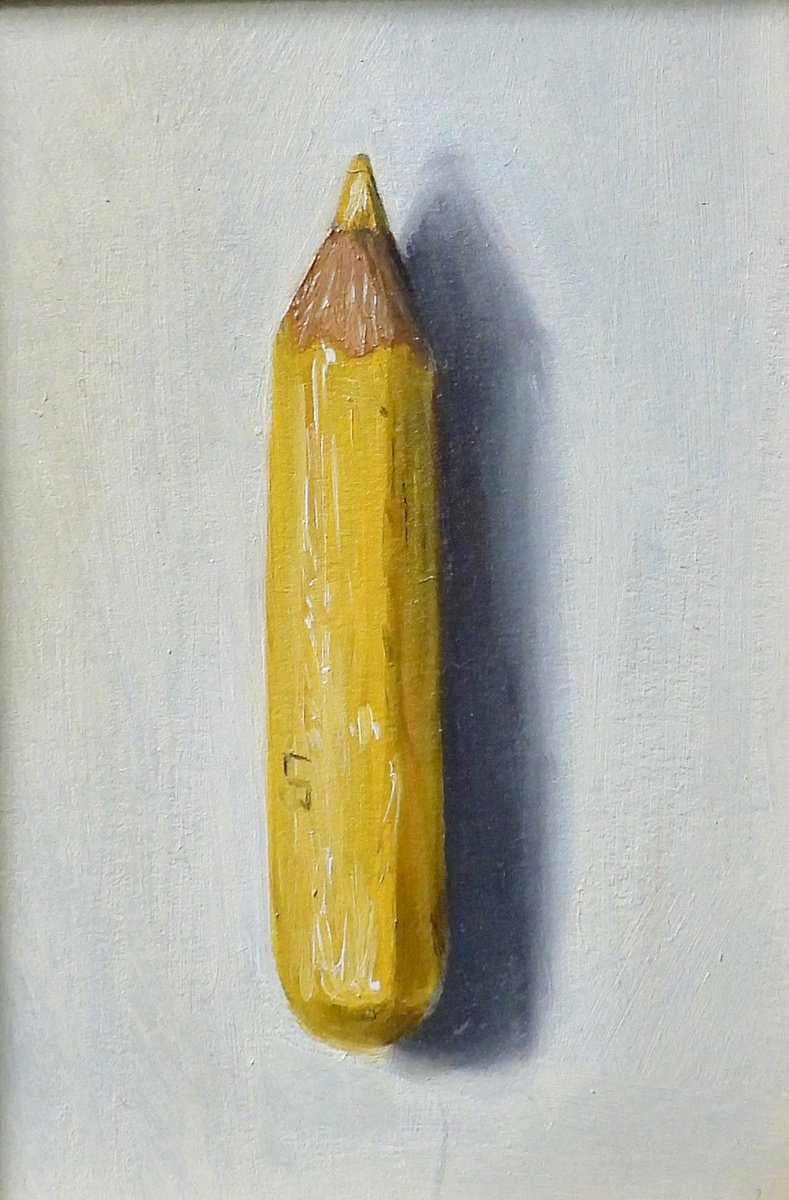 My Little Yellow Pencil Oil painting by Lauren Bissell Artfinder