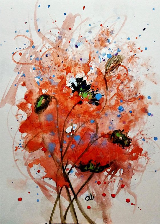 Explosion of happiness #40/gift idea/Free shipping in USA for any of my artworks