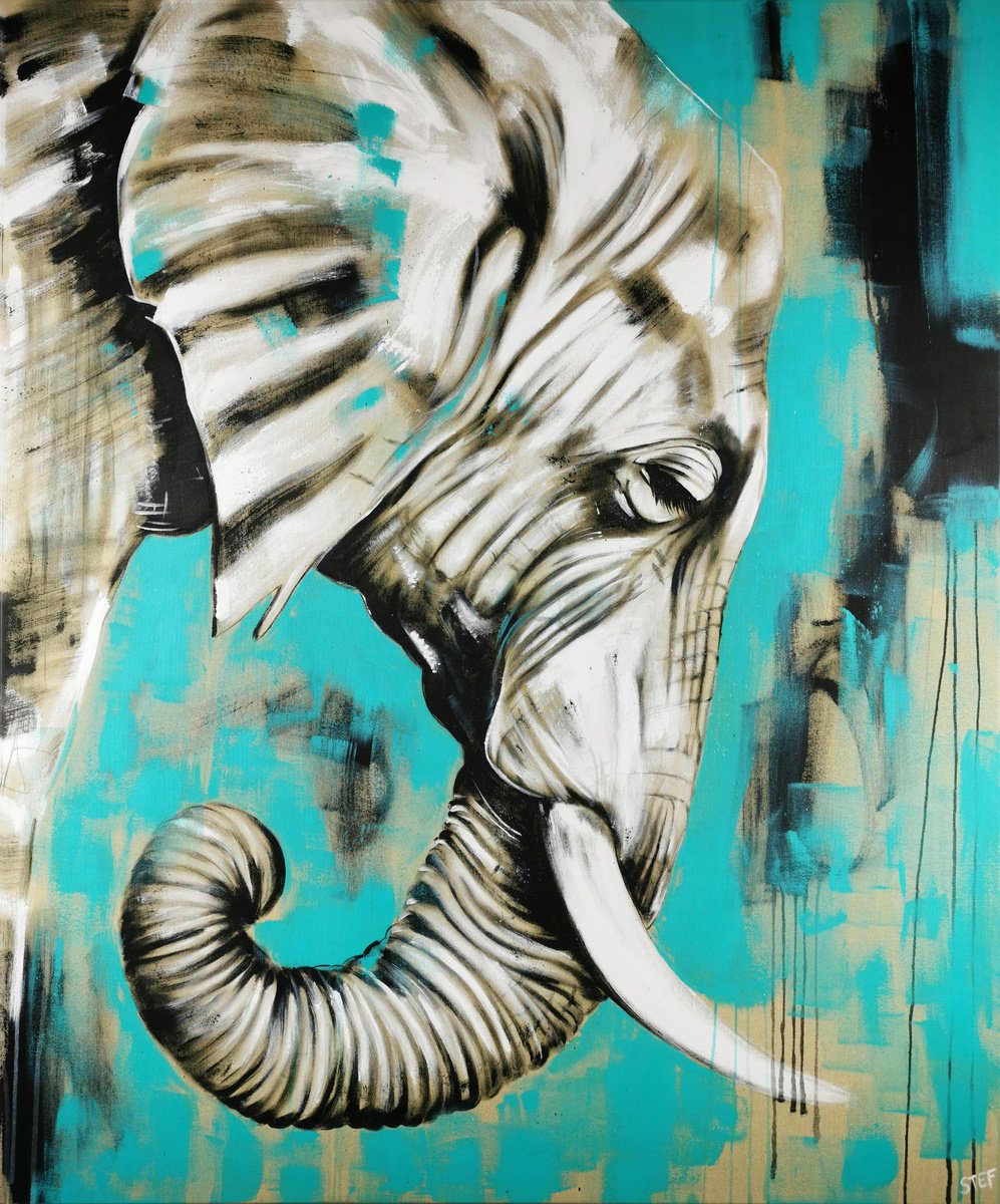 Elephant #23 By Stefanie Rogge, 39 X 47, Artwork For Sale On Artfinder