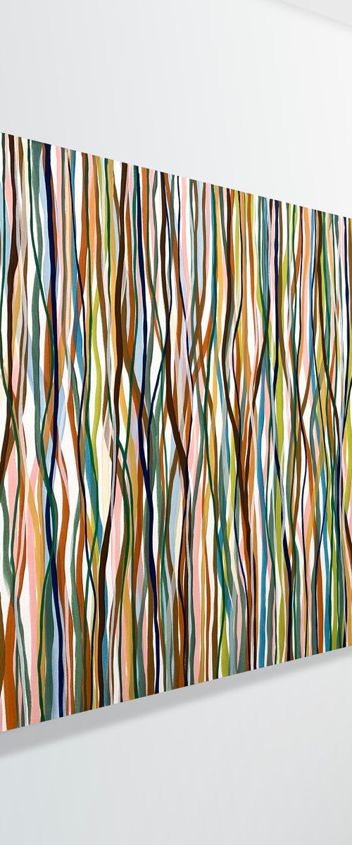 Waltz of the Yarrabee Two - 152 x 76cm - acrylic on canvas by George Hall