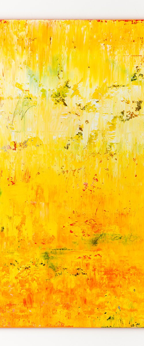 Yellow abstract painting SU411 by Radek Smach
