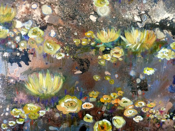 "Flowers of lights" 60cm tondo