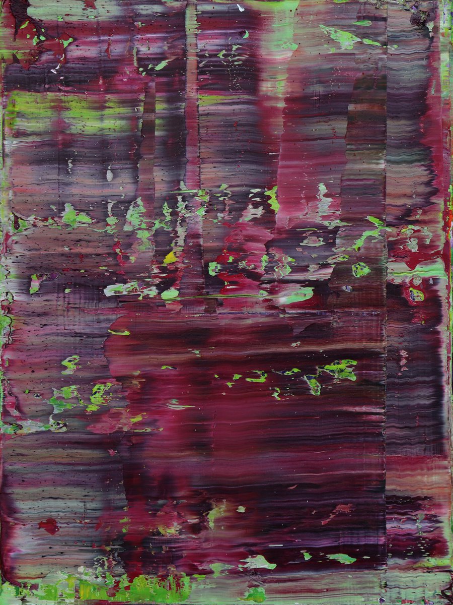 Red-violet on green I [Abstract N�2371] by Koen Lybaert