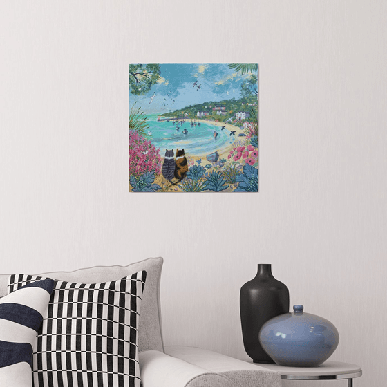 By the Seaside- cat painting