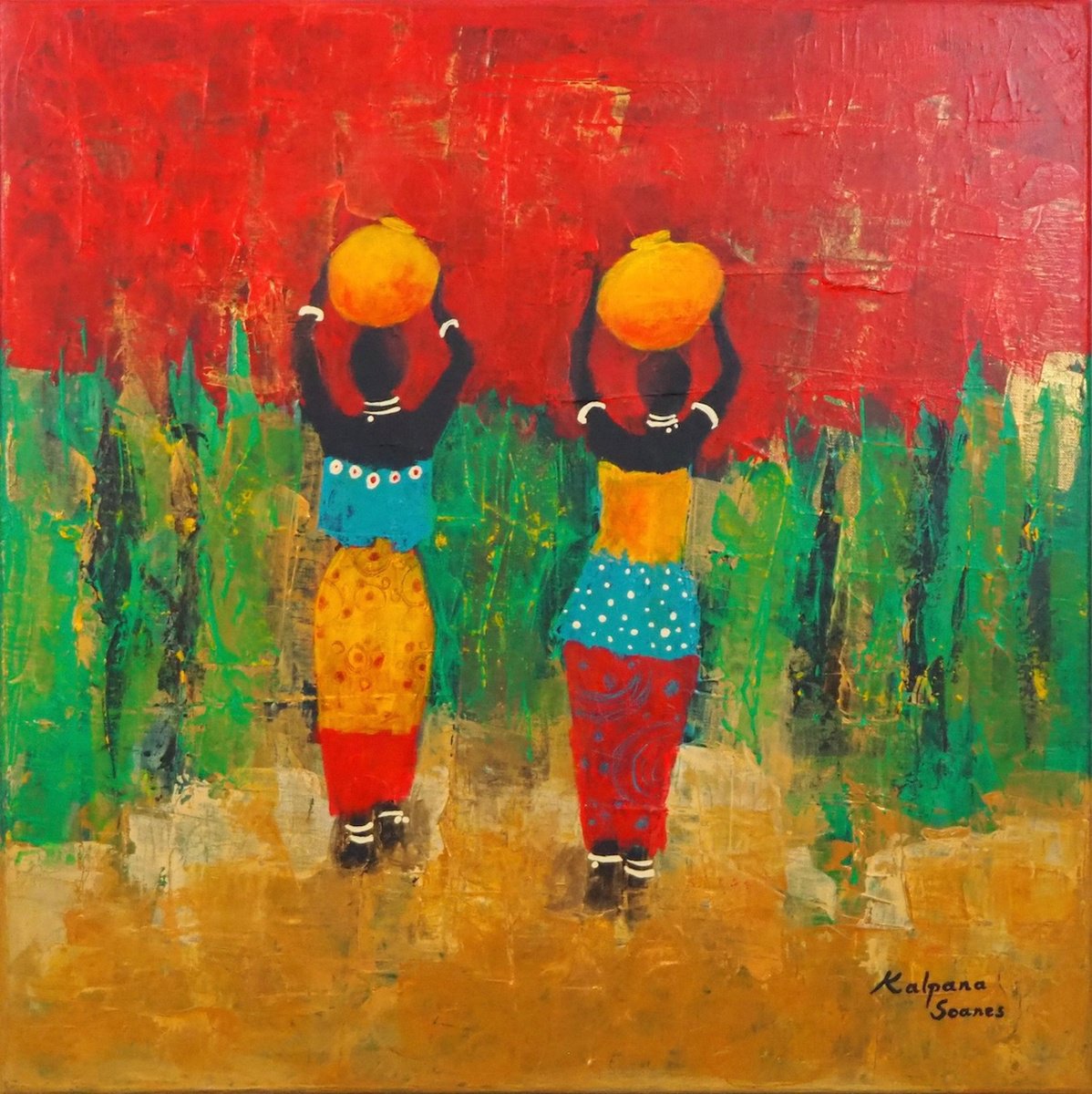  A Beautiful Friendship By Kalpana Soanes, 24 X 24, Artwork For Sale On Artfinder