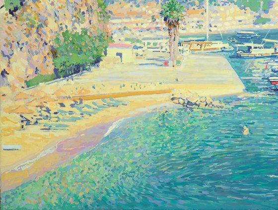 Yachts in the Turunc Koyu harbor