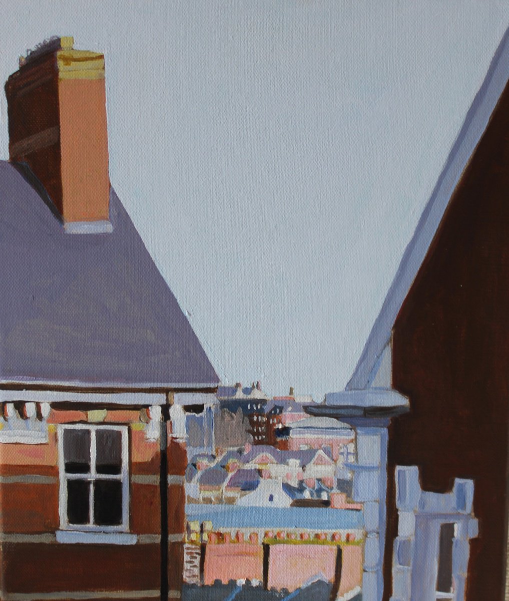 Impressionistic Cityscapes Acrylic Painting By Emma Cownie, 9 X 12, Castle Street, Derry, Original Artwork